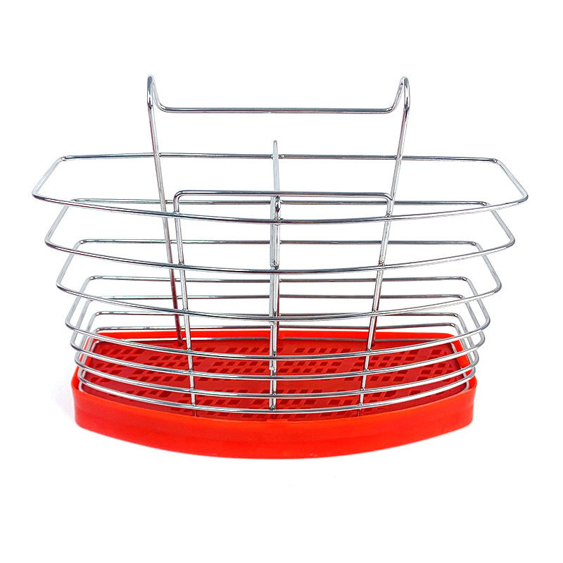 Zhaosheng Hardware - Estante para secar platos de cocina de 2 niveles, color rojo