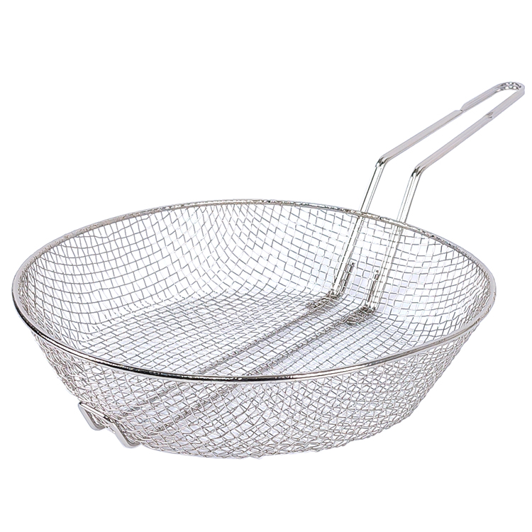 Zhaosheng Hardware - Cesta para freír de aluminio de 12 pulgadas, colador de alimentos, cestas para freír patatas fritas