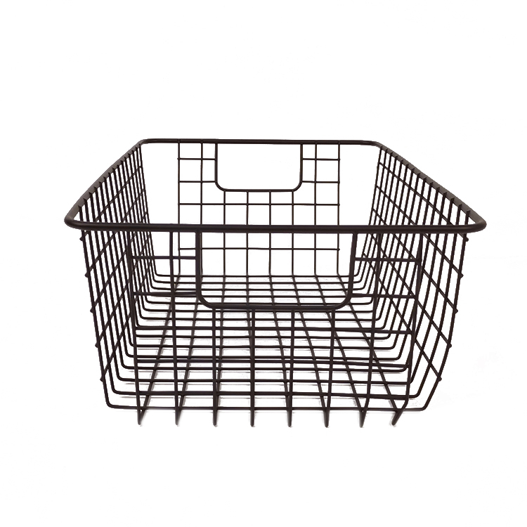 Zhaosheng Hardware - Organizador de almacenamiento de verduras para cocina, gabinetes, despensa, organización de baño, cesta de alambre negro