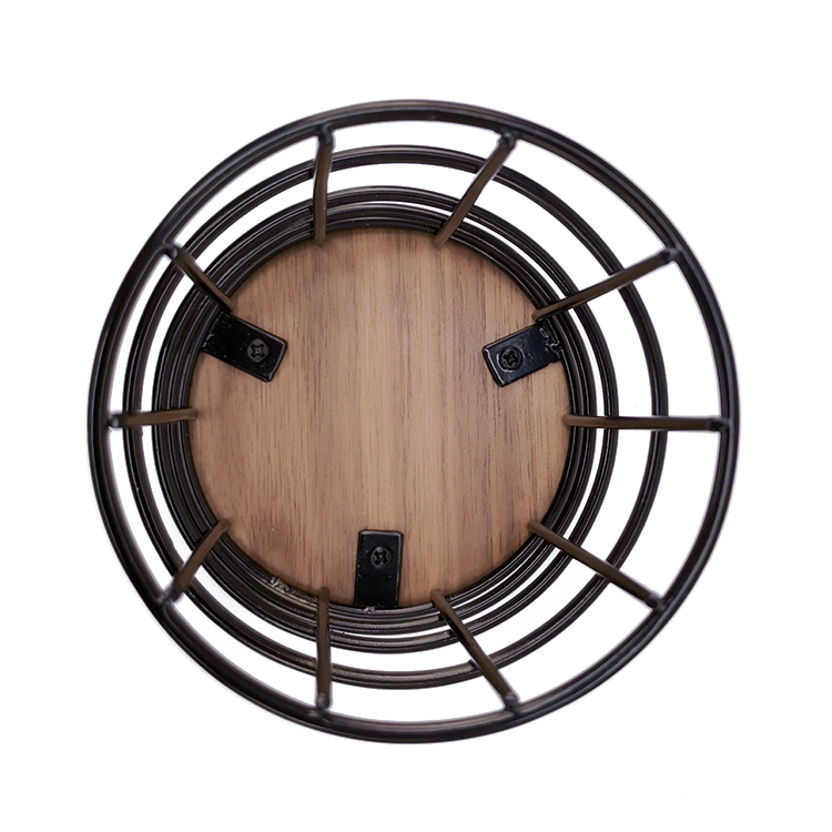 Zhaosheng Hardware-Soporte para lápices de alambre de metal, contenedor de escritorio para oficina, organizador de escritorio, portalápices de metal de bambú de madera