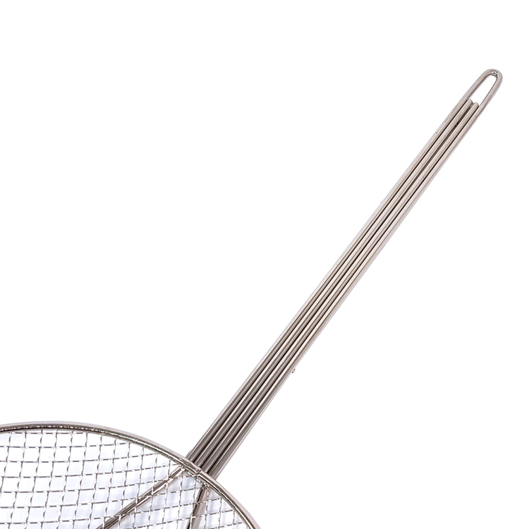 Zhaosheng Hardware - Skimmer de alambre redondo de 9 pulgadas, cuchara para freidora de cocina, skimmer de malla mediana niquelado para cocinar y freír