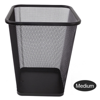 Papelera metálica de malla