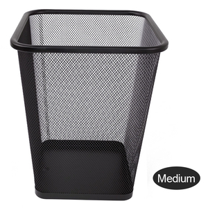 Papelera metálica de malla