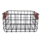 Zhaosheng Hardware - Cesta de alambre de metal para cocina, baño, organizador, cestas decorativas para almacenamiento con mango de cuero