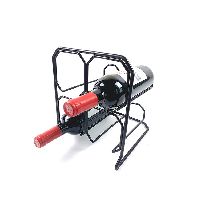 Zhaosheng Hardware - Estante para vino de hierro, decoración de la casa, soporte para botella de vino, estante para vino