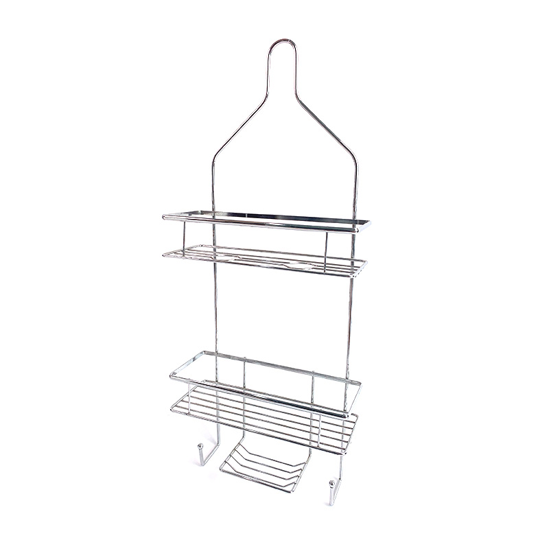 Zhaosheng - Estante de almacenamiento para baño sobre cabezal de ducha, estante para inodoro, cesta de ducha colgante, carrito de ducha de metal