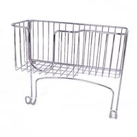 Zhaosheng Hardware - Soporte para tabla de planchar de hierro para montaje en pared, organizador de alambre de metal cromado para tabla de planchar