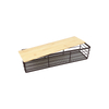 Zhaosheng Hardware - Accesorios modernos de madera para el hogar, tapa de bambú, cesta negra, organizador, cesta de alambre de almacenamiento