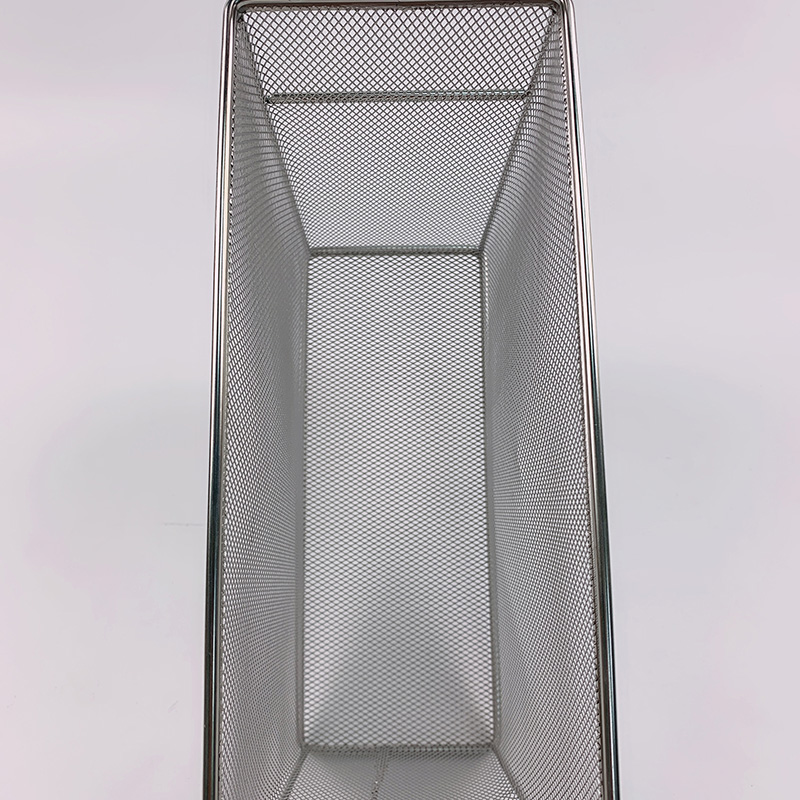 Zhaosheng Hardware - Cesta de inserción de pasta de acero inoxidable con doble asa, cesta rectangular para cocina de pasta eléctrica comercial