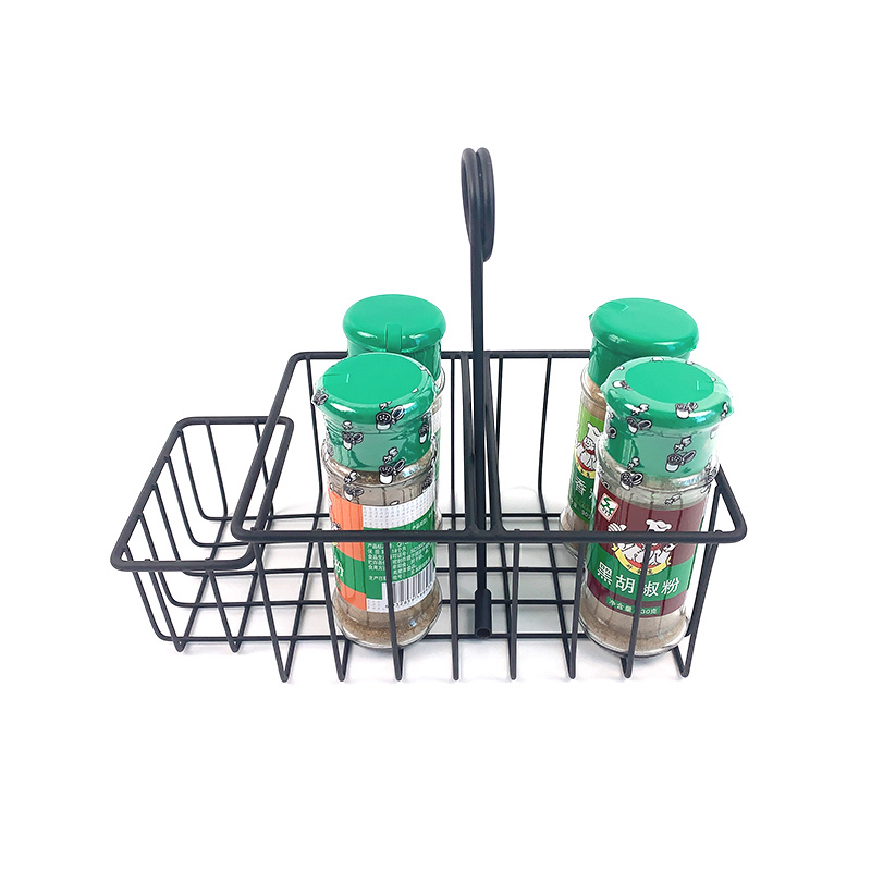 Hardware Zhaosheng - Organizador de hierbas de canasta de canasta de alambre de cocina de condimentos Caddy