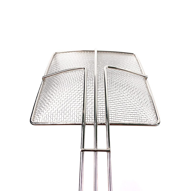 Zhaosheng Hardware - Skimmer cuadrado con colador de mango largo de malla metálica