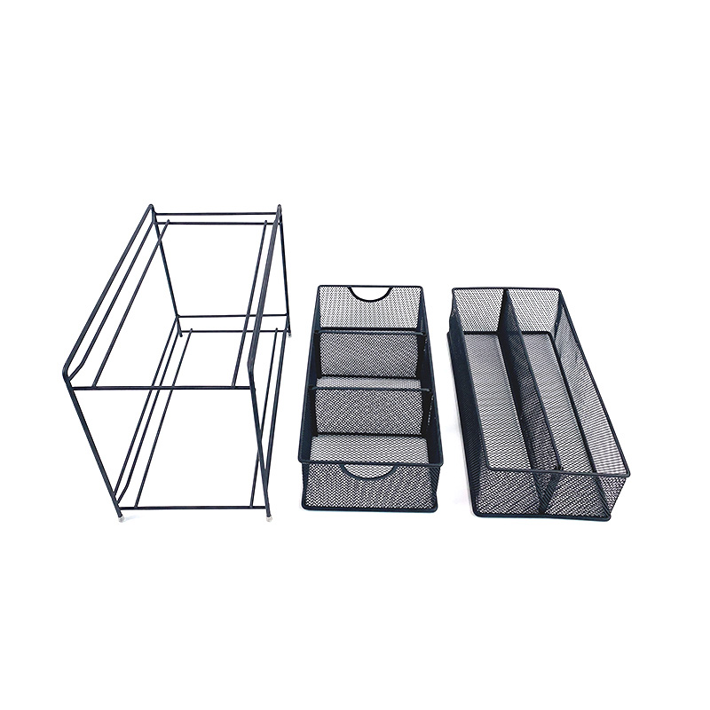 Zhaosheng Hardware - Cesta de gabinete deslizante de 2 niveles debajo del organizador de gabinetes del fregadero