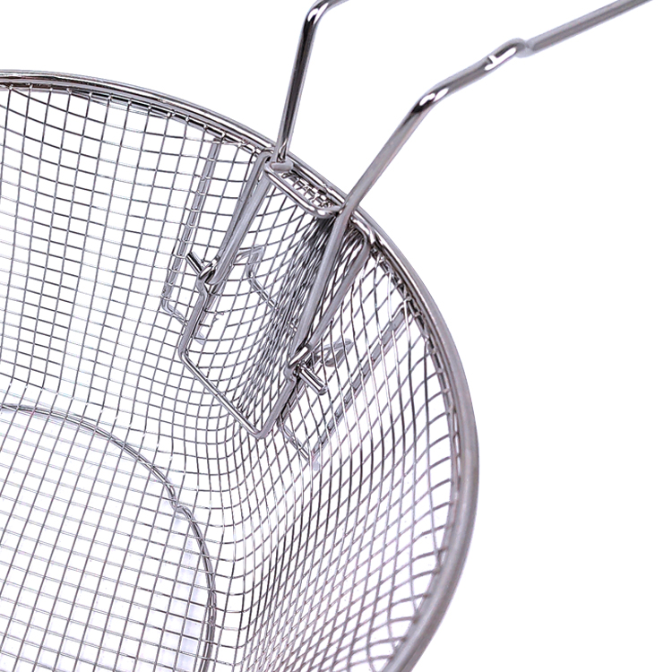 Zhaosheng Hardware - Cesta redonda de alambre de metal para freír con asa plegable