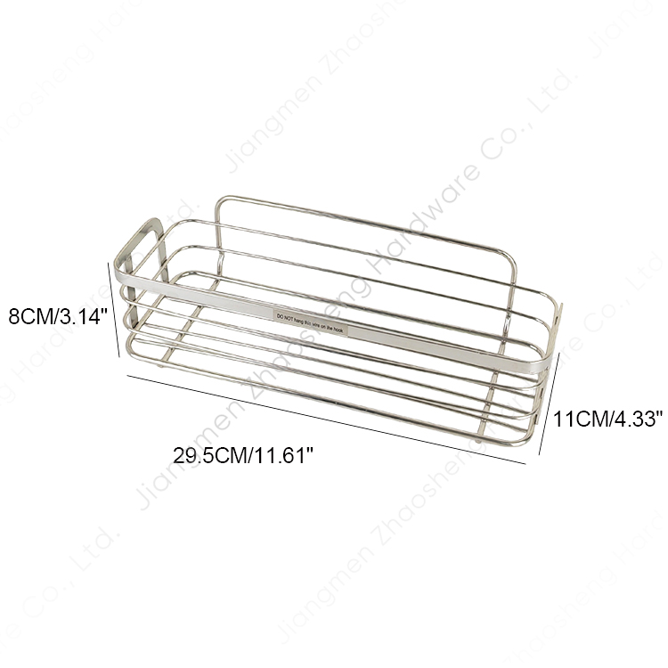 Zhaosheng - Cesta de almacenamiento colgante de acero inoxidable para baño, estante esquinero, paquete de 2, carrito de ducha adhesivo