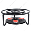 Zhaosheng Hardware - Calentador de té con Soporte para Calentador de Tetera y Taza de Vidrio con Alambre de Metal con portavelas