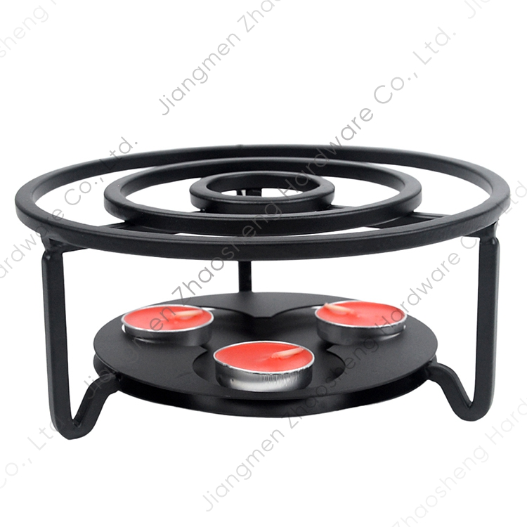 Zhaosheng Hardware - Calentador de té con Soporte para Calentador de Tetera y Taza de Vidrio con Alambre de Metal con portavelas