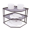 Zhaosheng Hardware - Estante para platos de esquina de cocina, organizador de despensa, estante para platos de esquina