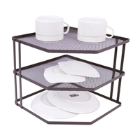 Zhaosheng Hardware - Estante para platos de esquina de cocina, organizador de despensa, estante para platos de esquina
