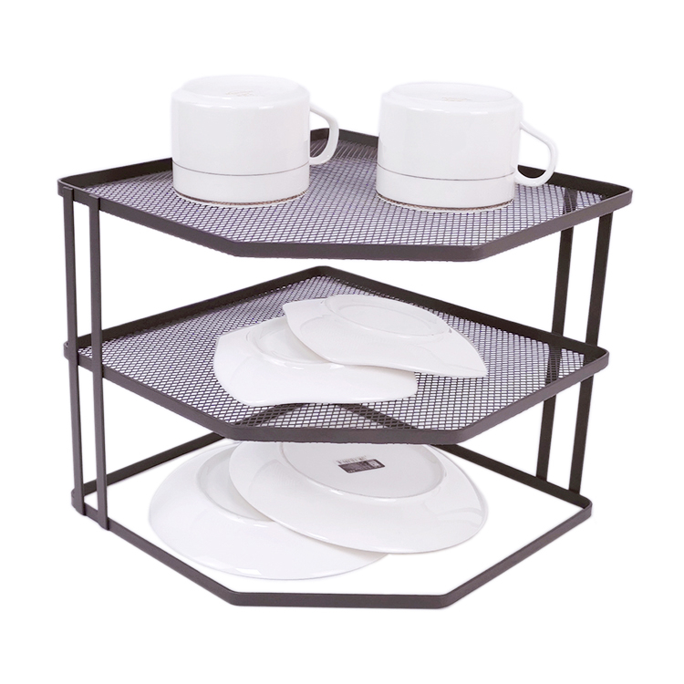Zhaosheng Hardware - Estante para platos de esquina de cocina, organizador de despensa, estante para platos de esquina