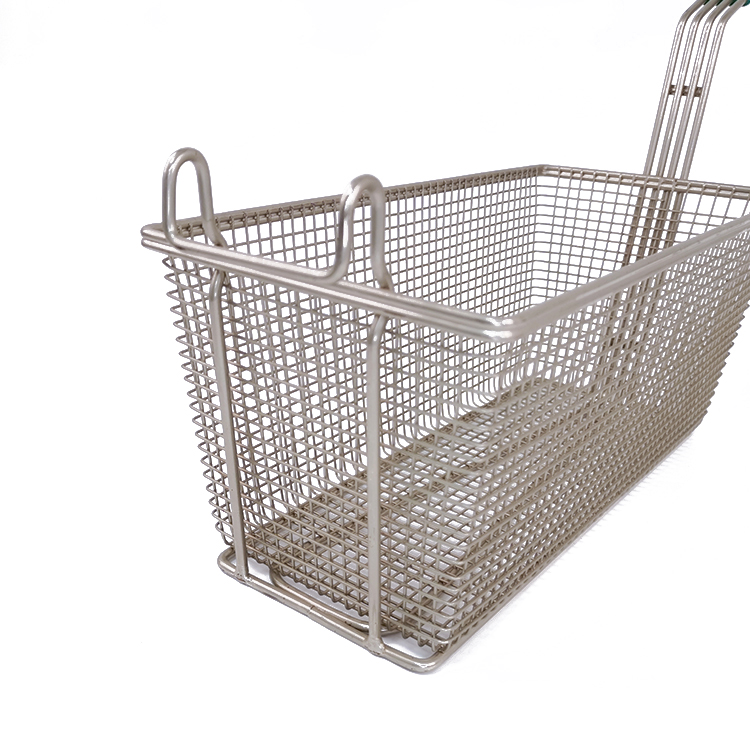 Zhaosheng Hardware - Cesta de freidora de alambre rectangular con gancho frontal