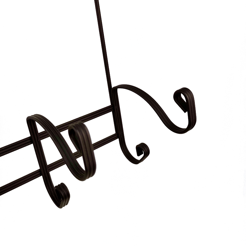 Zhaosheng Hardware - Perchero negro de acero para decoración de lujo, colgador para puerta