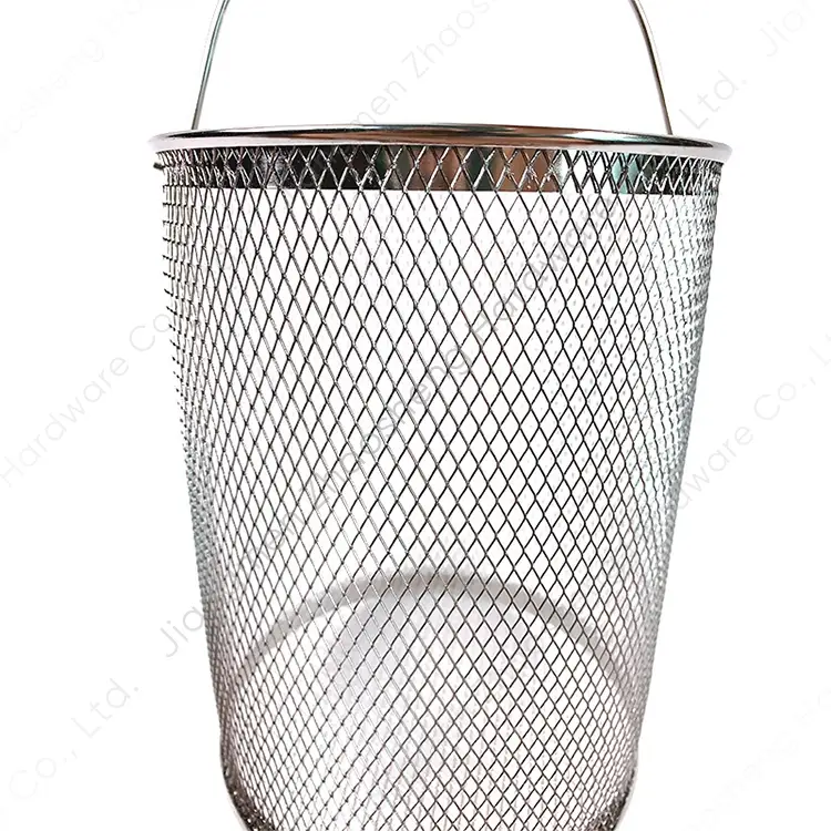 Zhaosheng Hardware - Cesta para freidora de estufa, olla redonda de malla de alambre de acero inoxidable