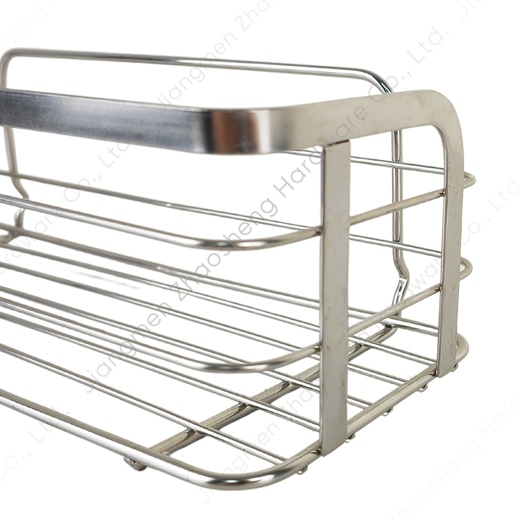 Zhaosheng - Estante de Ducha Adhesivo de Acero Inoxidable, Organizador, Estante de baño de Metal montado en la Pared sin Perforaciones