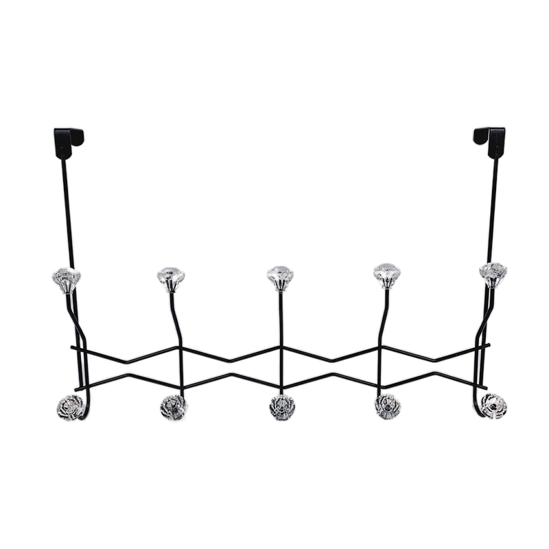 Zhaosheng Hardware - Perchero para toallas para el hogar, organizador de ropa de metal, colgador de sombreros sobre los ganchos de la puerta