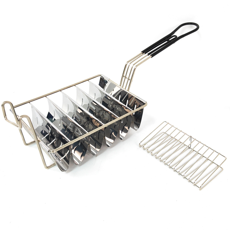 Zhaosheng Hardware - Cesta para freír con cáscara de taco de 6 moldes