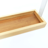 Zhaosheng - Estante de baño blanco Organizador Estantes de almacenamiento de acero Soporte para secador de pelo de bambú