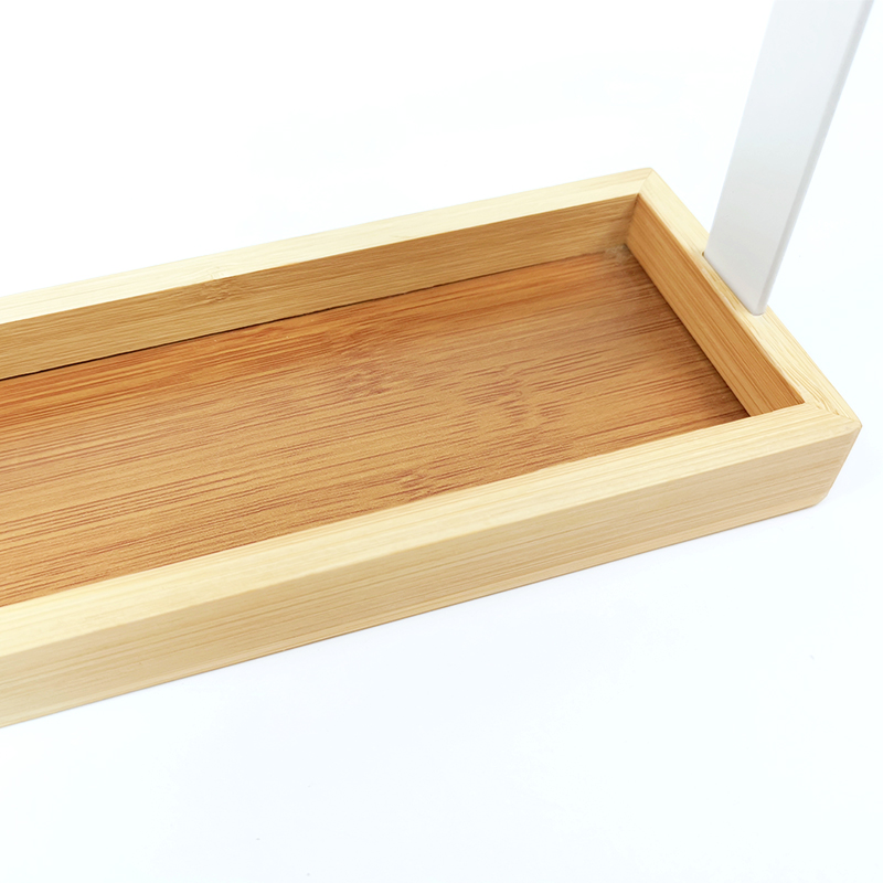 Zhaosheng - Estante de baño Blanco Organizador Estantes de Almacenamiento de Acero Soporte de secador de Pelo de bambú