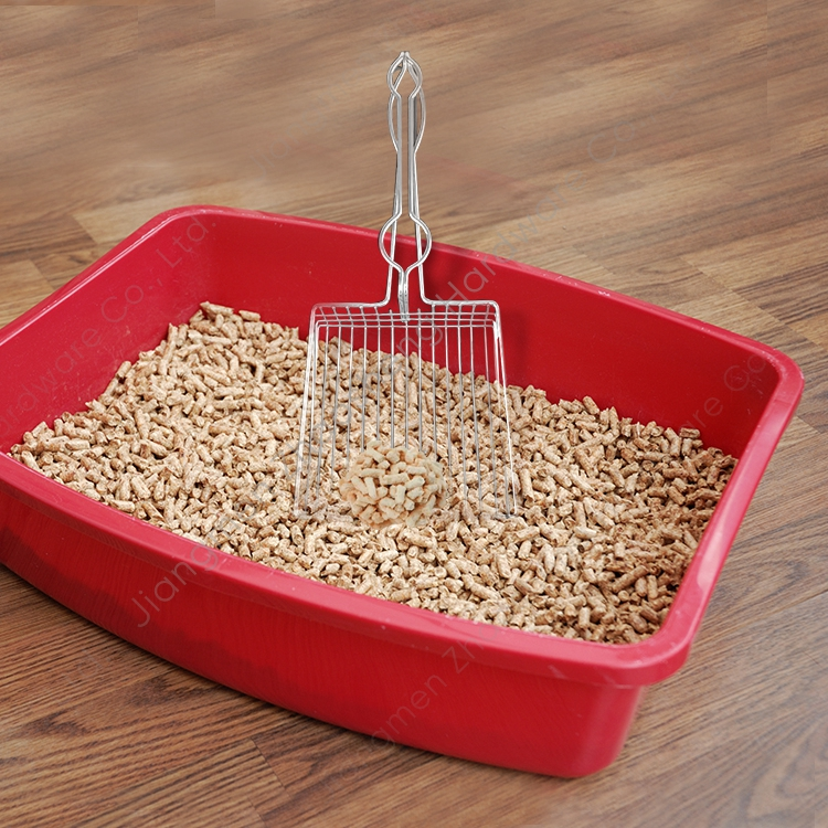 Zhaosheng Hardware - Herramienta de limpieza para excrementos, caja de arena grande de metal para excrementos, pala, recogedor de arena para gatos