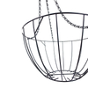 Zhaosheng Hardware - Cesta colgante decorativa de fibra de coco de 14.0 in para patio y jardín, macetero colgante con forro de fibra de coco negro