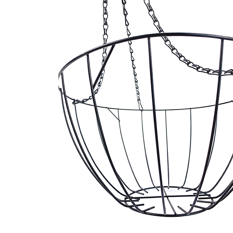 Zhaosheng Hardware - Cesta colgante decorativa de fibra de coco de 14.0 in para patio y jardín, macetero colgante con forro de fibra de coco negro