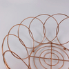 Zhaosheng Hardware - Cesta de alambre para frutas, cesta de almacenamiento y decoración para el hogar, chapada en cobre