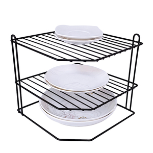 Zhaosheng Hardware - Estante auxiliar de alambre de esquina de 3 niveles para organizador de cocina