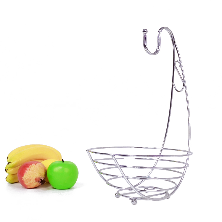 Zhaosheng Hardware - Cesta de frutas de metal de alambre con colgador de plátanos