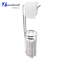 Zhaosheng - Soporte de almacenamiento de rollo de papel higiénico de metal para baño con reserva