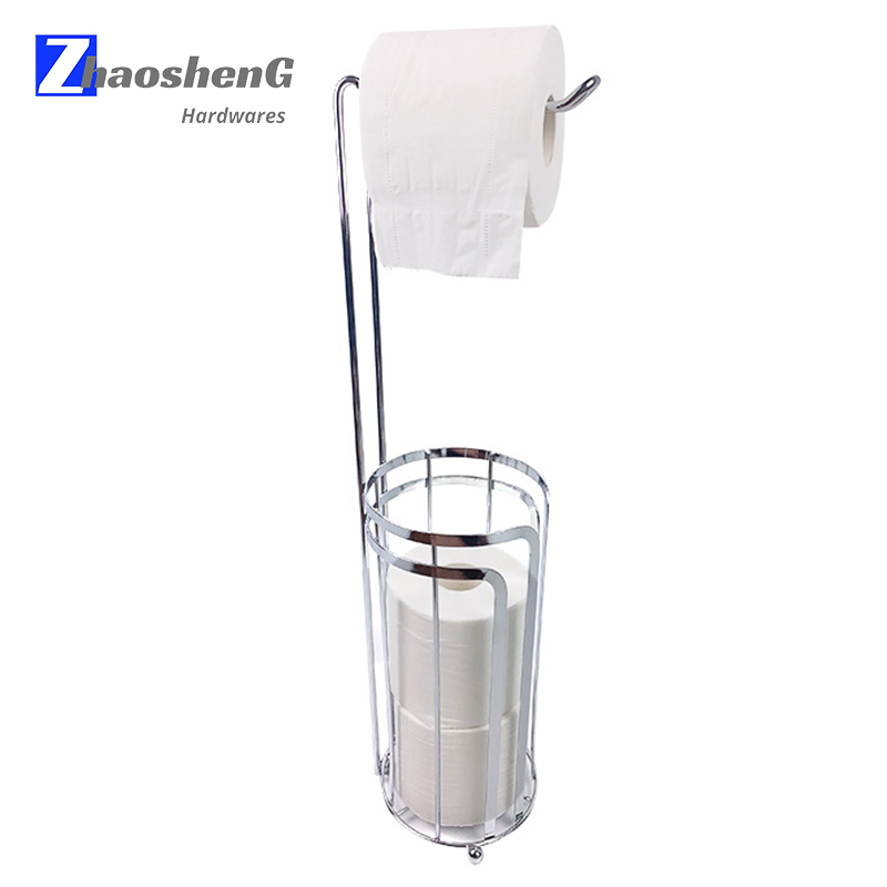 Zhaosheng - Soporte de almacenamiento de rollo de papel higiénico de metal para baño con reserva