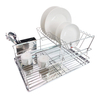 Zhaosheng Hardware - Estante para platos de acero inoxidable, escurridor de platos de 2 niveles, ideal para platos, platos, tazas y cuencos