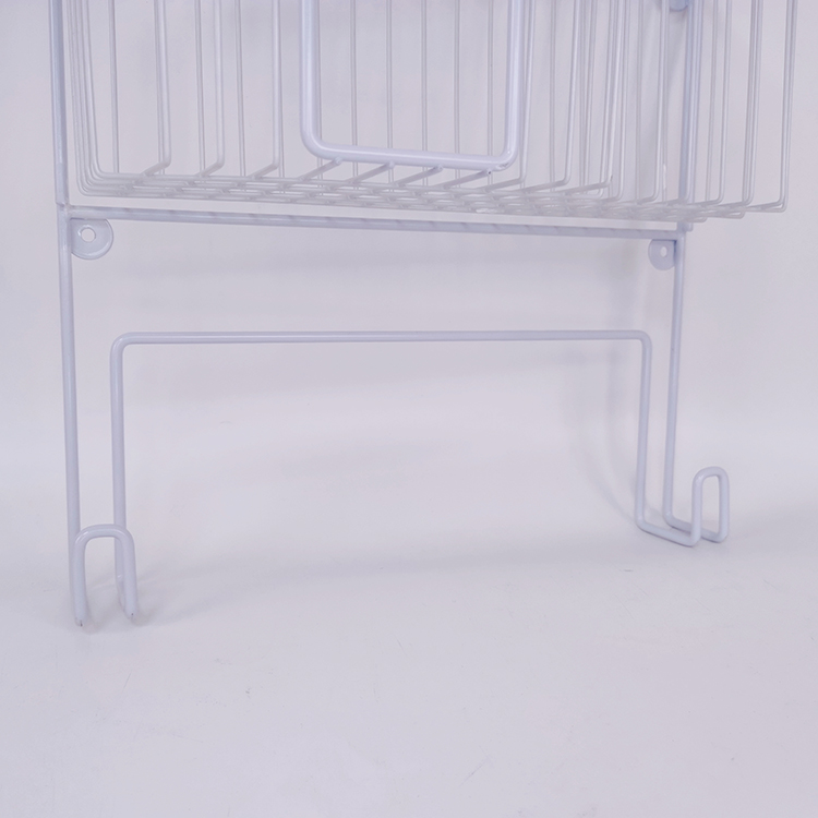 Zhaosheng Hardware - Estante de almacenamiento para soporte de hierro montado en la pared, soporte para tabla de planchar colgante con cesta de almacenamiento grande