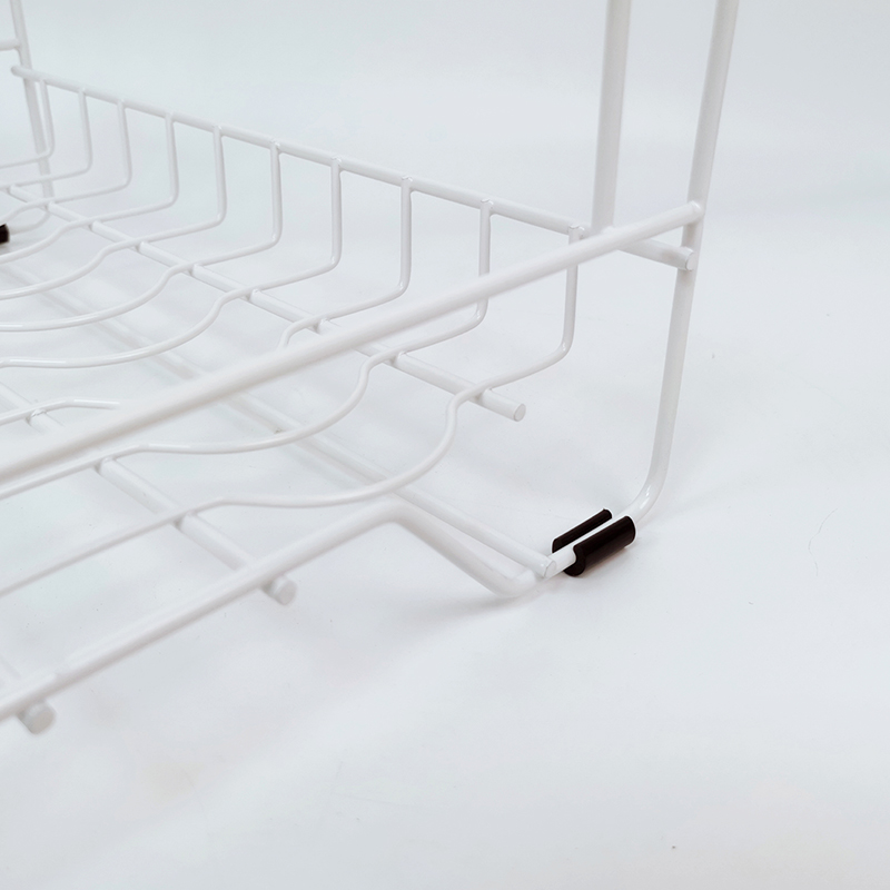 Zhaosheng Hardware - Rejilla para secar platos desmontable blanca de 2 niveles