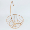 Zhaosheng Hardware - Organizador decorativo de frutas de alambre dorado, estante de hierro, cesta de frutas de metal con soporte para plátanos