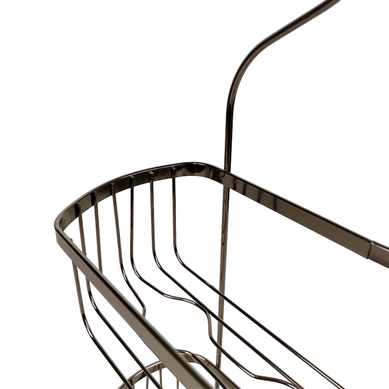 Zhaosheng - Organizador De Baño Carrito De Ducha Montado En La Pared Estante De Cesta De Carrito De Ducha Colgante con Jabonera Y Ganchos