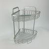 Zhaosheng - Almacenamiento de baño Cesta de esquina de 2 niveles Cesta de ducha de aluminio Cesta de ducha de esquina