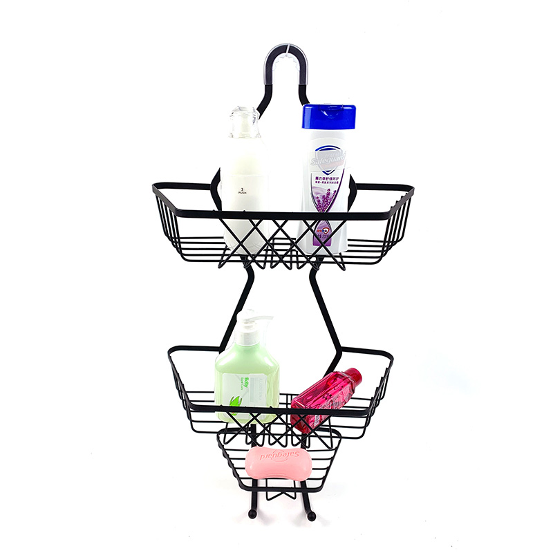Zhaosheng - Estante para carrito de ducha de baño colgante nórdico Estante de baño de 3 capas