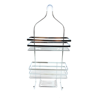 Zhaosheng - Estante de baño con cesta para ducha, almacenamiento colgante de metal de 2 niveles