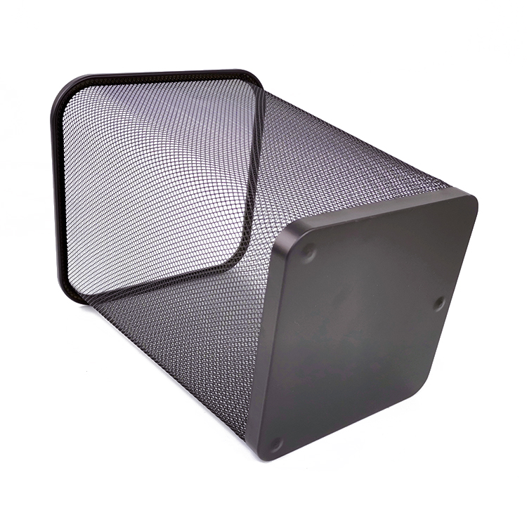 Papelera metálica de malla