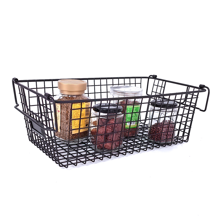Zhaosheng Hardware - Cesta de almacenamiento apilable de metal, cesta de cocina, cesta de alambre, hierro, cesta de frutas y verduras