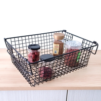 Zhaosheng Hardware - Cesta de almacenamiento apilable para frutas, verduras, alimentos, cesta de almacenamiento apilable de alambre de metal